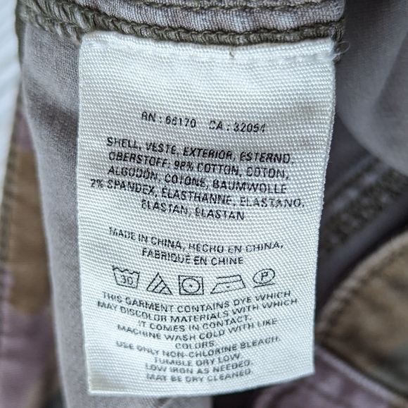 Anthropologie Jefferson High Rise Skinny Utility Jeans in Camo Green Size 28 - Picture 8 of 11